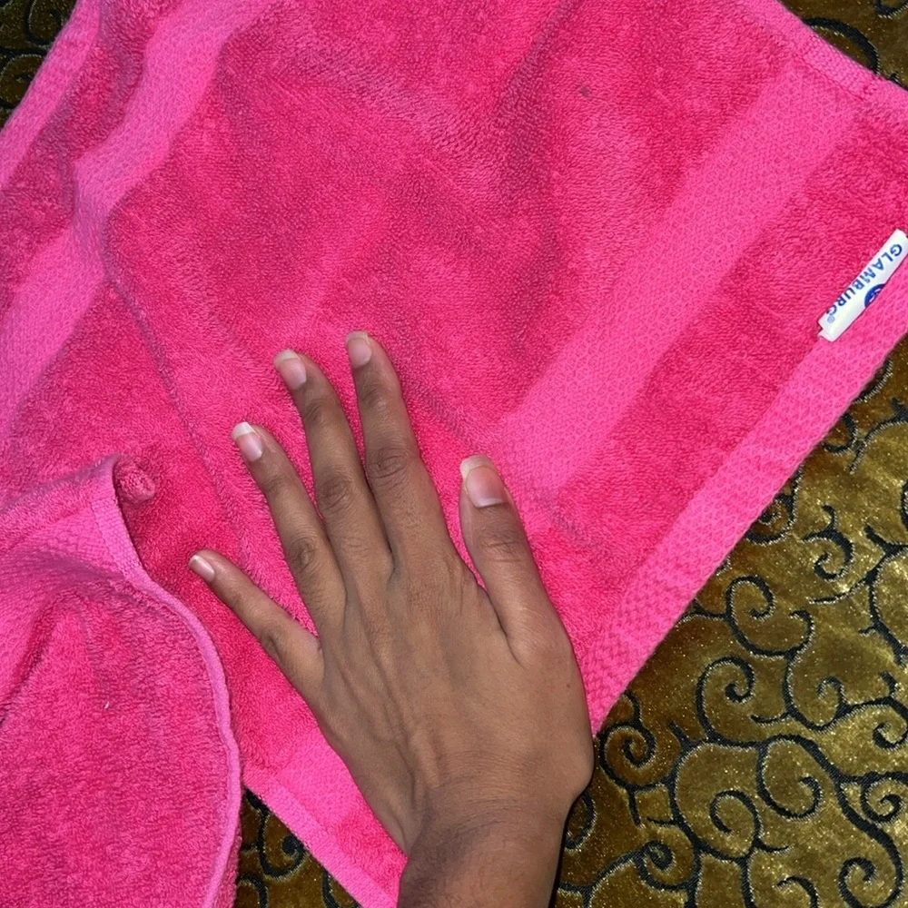 Pink Bath Towel Rags
